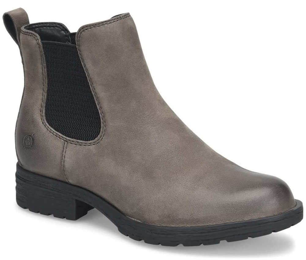Born Cove Women's Bootie-Waterproof suede Grey Size 8.5 US